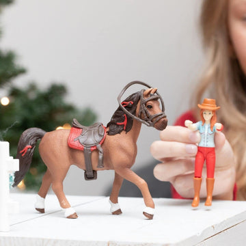 Schleich Horse Club, Horse Toys For Girls And Boys, Hannah And Cayenne With Rider And Horse Toy, Ages 5+