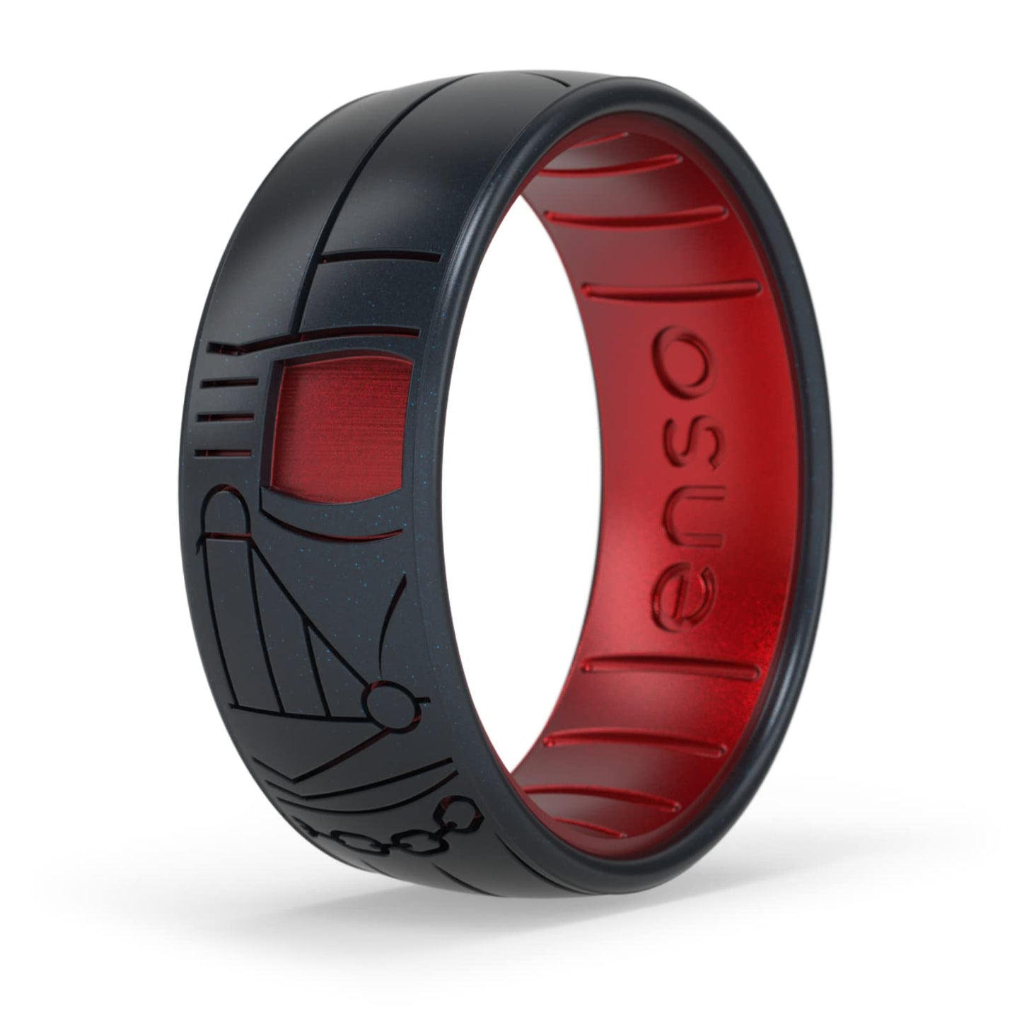 Enso Rings Etched Star Wars Characters - Classic Silicone Ring - Darth Vader - Size 5