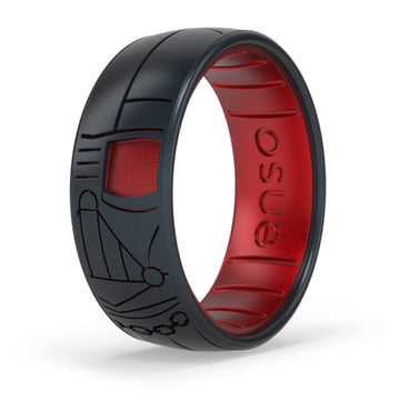 Enso Rings Etched Star Wars Characters - Classic Silicone Ring - Darth Vader - Size 5