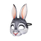 Hosfairy 1Pcs Halloween Animal Mask Half Face Rabbit Ear Mask for Halloween Easter Costume Party Cosplay Props (Grey)