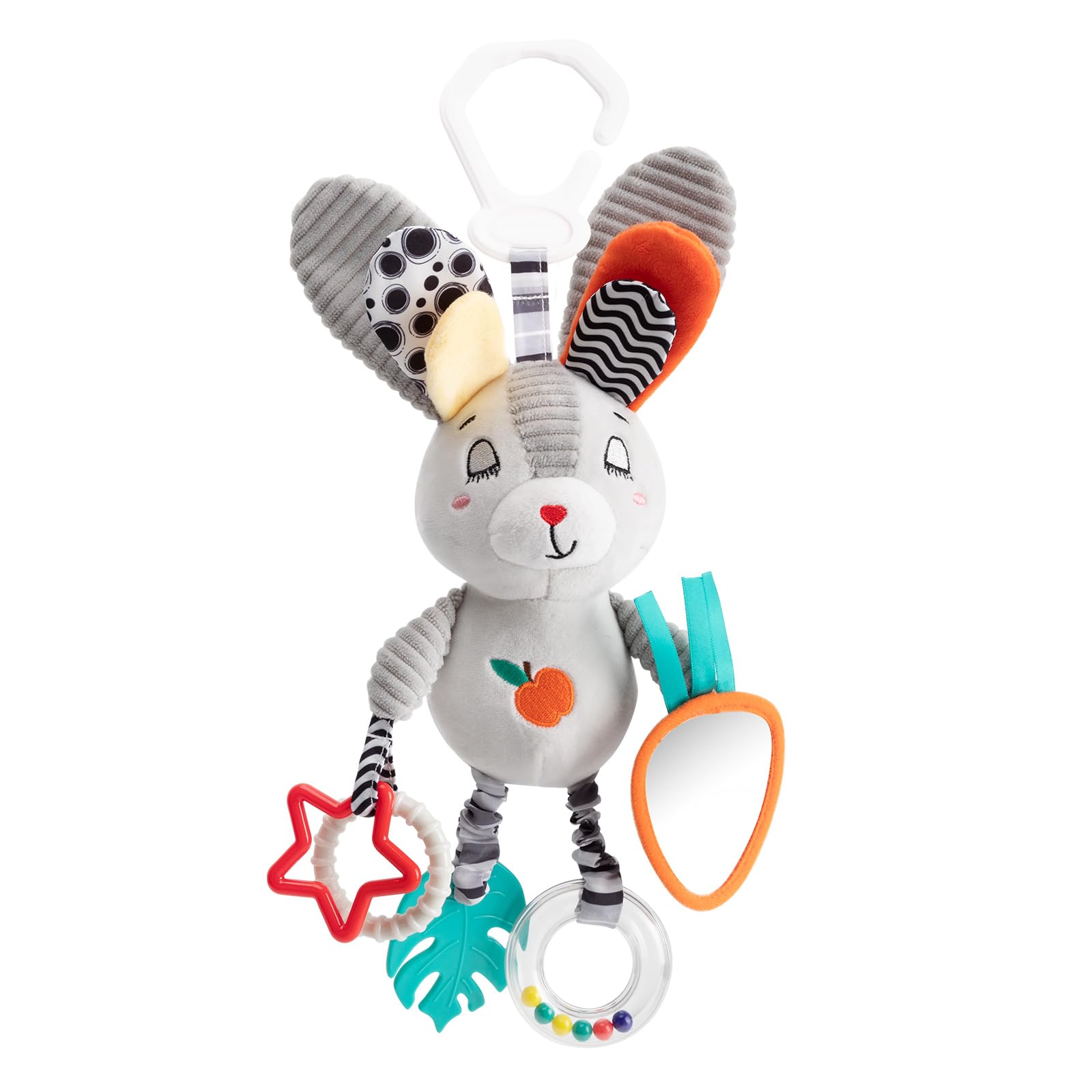 Baby Hanging Toys 0-12 Months - Interactive Stroller & Car Seat Toy with Jingle Sounds, Clinking Rings & Detachable Links | Safe