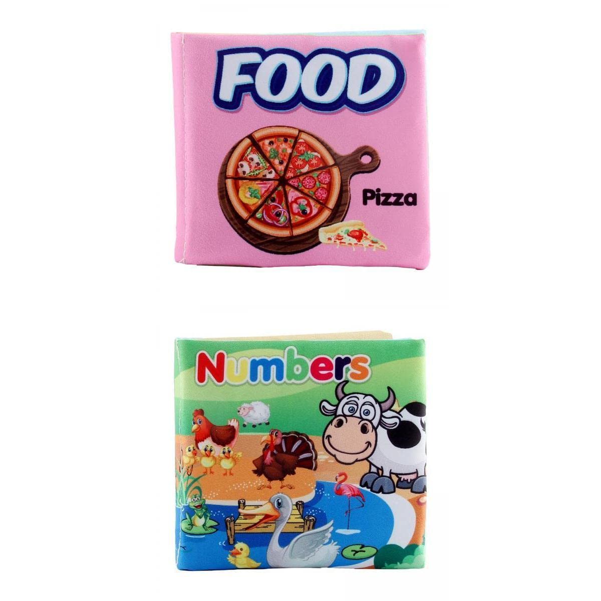 Merishopp [2 Pieces Cloth Books Early Development Cute Baby Books Stroller Toys Babies| Baby Learning Toy | Infant Activity Toy 
