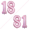 Goer Number 18 Balloons For 18Th Birthday Sweet 18 Party Decorations,42 Inch Jumbo Foil Helium 81 Balloons For 81St Birthday Party Decoration (Light Pink)