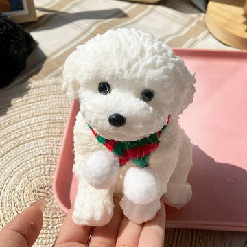 Adorable Taba Squishy Dog  Handmade Squishy Dog Stress Relief Toy for mature-themed/Kids  Cute & Soft Dog Design  Perfect Squeeze Toys Gift for Relaxation and Fun Party Favor (White  Teddy)