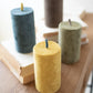 KALALOU Set of Four Faux Velvet Candles, Model NRV2213, 7x8x8, Color: See Image