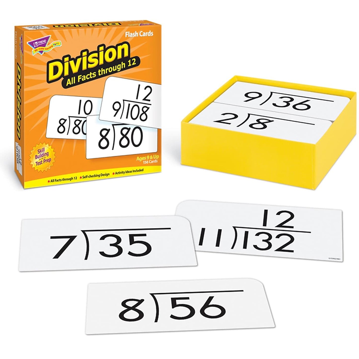 Trend Enterprises: Division All Facts Through 12 Skill Drill Flash Cards, Exciting Way For Everyone To Learn, Great For Skill Bu
