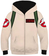 Toddler Kids Halloween Hoodie Cosplay Costume Ghoul Hunter Printed Sweatshirt Jacket,Zipper,Medium