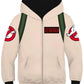 Toddler Kids Halloween Hoodie Cosplay Costume Ghoul Hunter Printed Sweatshirt Jacket,Zipper,Medium