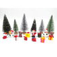 Emien 7 Pieces Snow Villa House Christmas Winter Miniature Ornament Kits For Diy Dollhouse Decoration Fairy Garden Plant Décor, Birthday Gift For Children