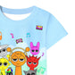 Ajajvoe Sprunki Shirt Pant Set Kids Clothes For Sprunki Tshirt Pants Kids Sprunki Birthday Outfits Sprunki Pants Sky Blue