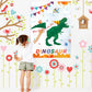 Pin The Tail On The Dinosaur Game -Dinosaur Party Games For Kids Boys With 21'' X 28'' Poster, Reusable Tails Party Supplies For