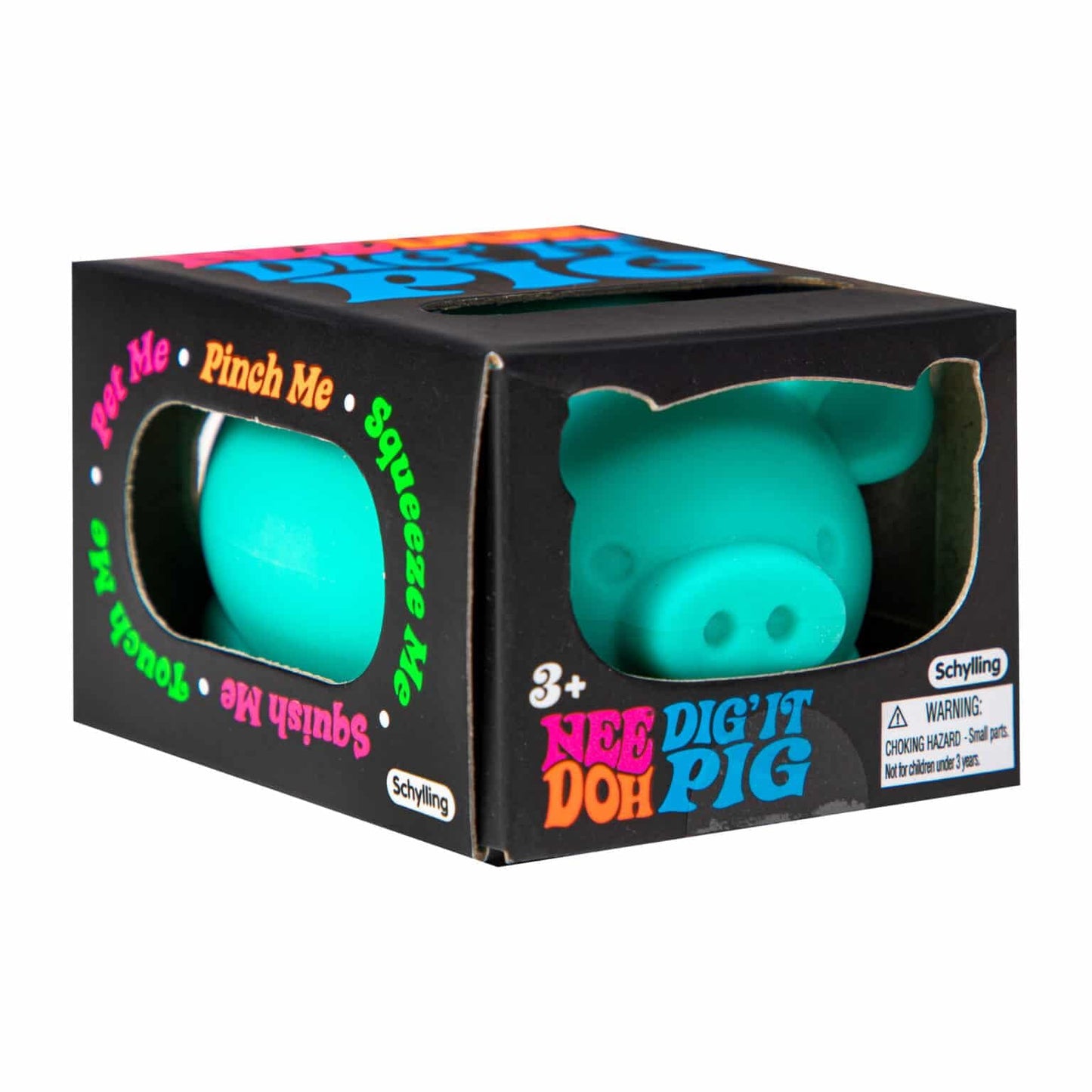Schylling Nee Doh Dig It Pig...Groovy Glob! Squishy, Squeezy, Stretchy Stress Fidget Balls - Colors May Vary - Pack of 3