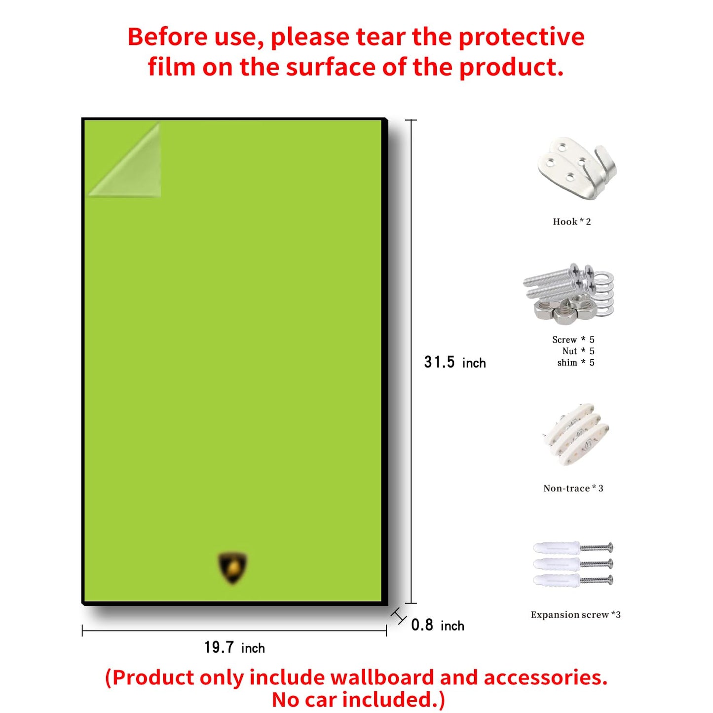 iLuane Display Wallboard for Lego Technic 42115 Lamborghini Si?n FKP 37  mature-themed Collectibles Lego Car Wall Mount for Building Blocks  Great for Lego Lovers (No Car Included)