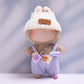 Cute Doll Clothes(NO Doll) - Handcrafted Crochet Dolls Outfits for 17cm Doll  enhanced Doll Outfit Accessories  Stylish Dolls Clothes TL803 (Purple)