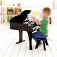 Hape Classic Grand Black Piano - 30-Key Wooden Musical Toy for Kids, 19.7x20.5x23.6 inches, Age 3+, Durable Wood and Metal Construction