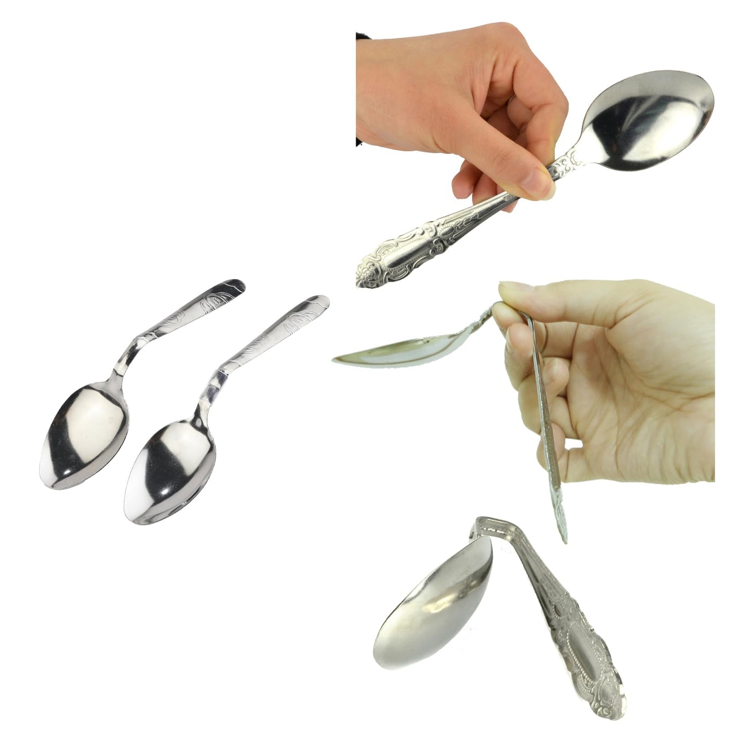 sumrica Magic 5 Set/10 Pieces Magic Trick Magic Gimmick Perfect Mind Bend Spoon Bending Gimmick Close-Up Magician Street Stage