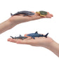 Toymany Mini Ocean Animal Figurines Set - 24 Realistic Plastic Cake Toppers for Kids' Parties, Gifts & School Projects - White