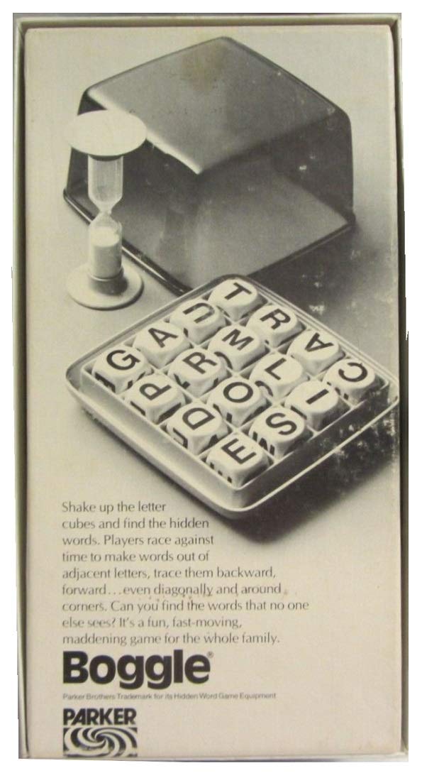 Boggle Hidden Word Game Vintage 1976