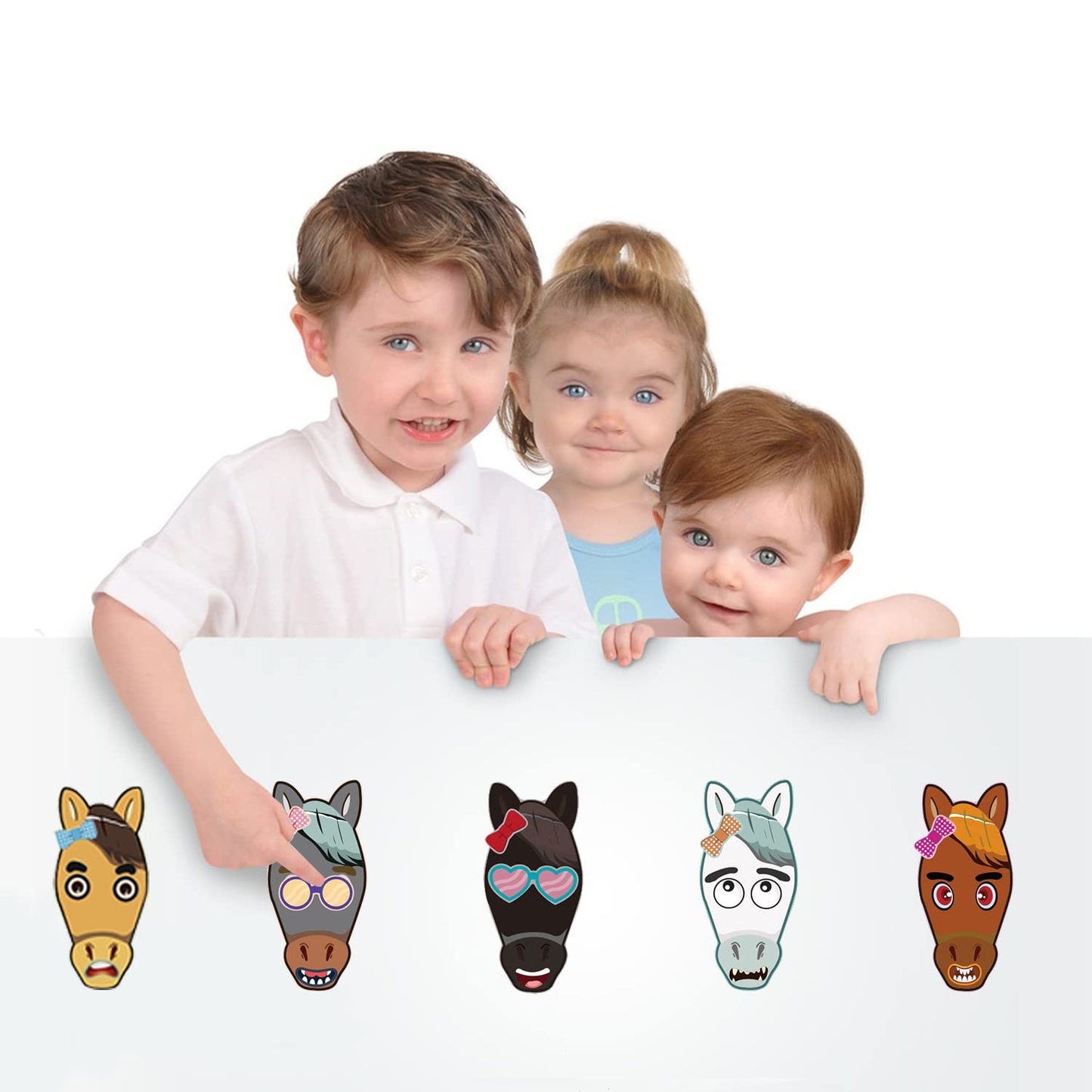 24 Sheets 8.27''  5.9'' Make Your Own Horse Stickers For Kids Toddlers, Make A Face Stickers For Kids Party Favors Activities