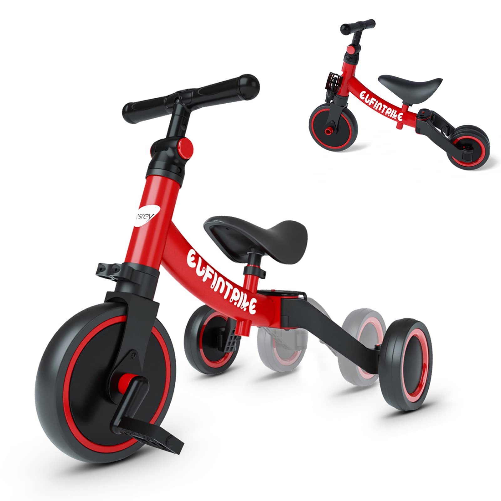 besrey 5 in 1 Toddler Bike for 1 to 4 Years Old Kids, Toddler Tricycle Kids Trikes Tricycle, Gift & Toys for Boy & Girl, Balance