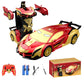 Rakay Iron Man Transform RC Car Toys for Boy,2.4GHz Remote Control,Transforming Robot 360 Speed Drifting One-Click,Gift for Kids