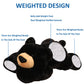 Hronsa Weighted Black Bear Stuffed Animal Toy, Plush Pillow, 11.8in, Model Hronsa02365