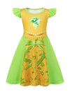 Sukyfecde Princess Dress For Toddler Girls Halloween Costume Outfits Birthday Dress Up Clothes 9-10 Years Green