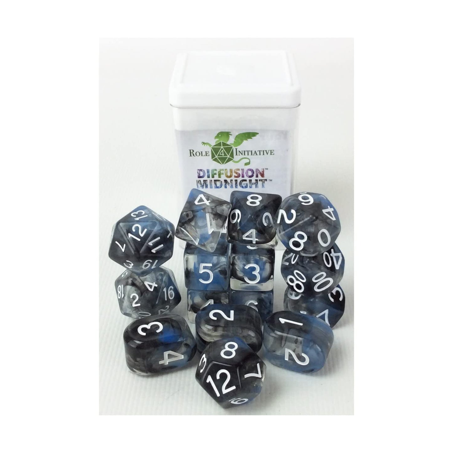 Role 4 Initiative R4I Dice W/Arch'D4: Diffusion - Midnight (15)