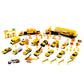 Metro Complete Construction Crew 43 Piece Mini Toy Diecast Vehicle Play Set, Comes With Street Play Mat, Variety Of Vehicles And Figures