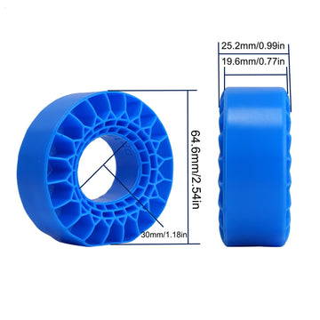 Super Soft 1.0 Inch Blue Silicone Rubber Inserts for 72-74 * 27mm Tires (for 72-74 * 27mm Tires)