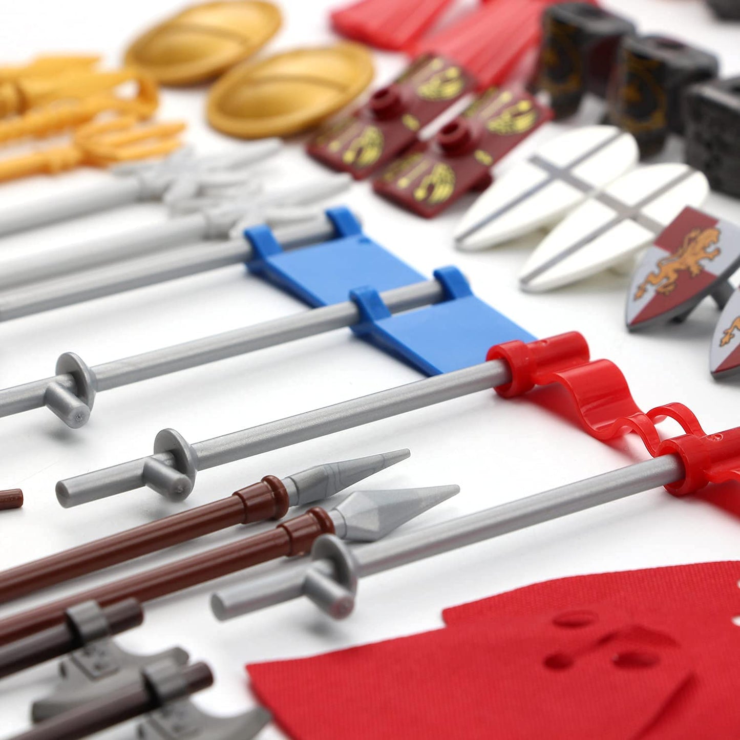 Feleph Medieval  Pack for Knight Figures Ancient Kingdom Military Soldier Castle Equipment and Toy Block Kit Compatible with Major Brand