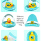Relaxing Baby - Double Baby Pool Float With Adjustable Safety Seat,Canopy Upf 50+ Sun Removable,Inflatable Animal Style Float,Swimming Float With Pool Toys For 6-36 Months