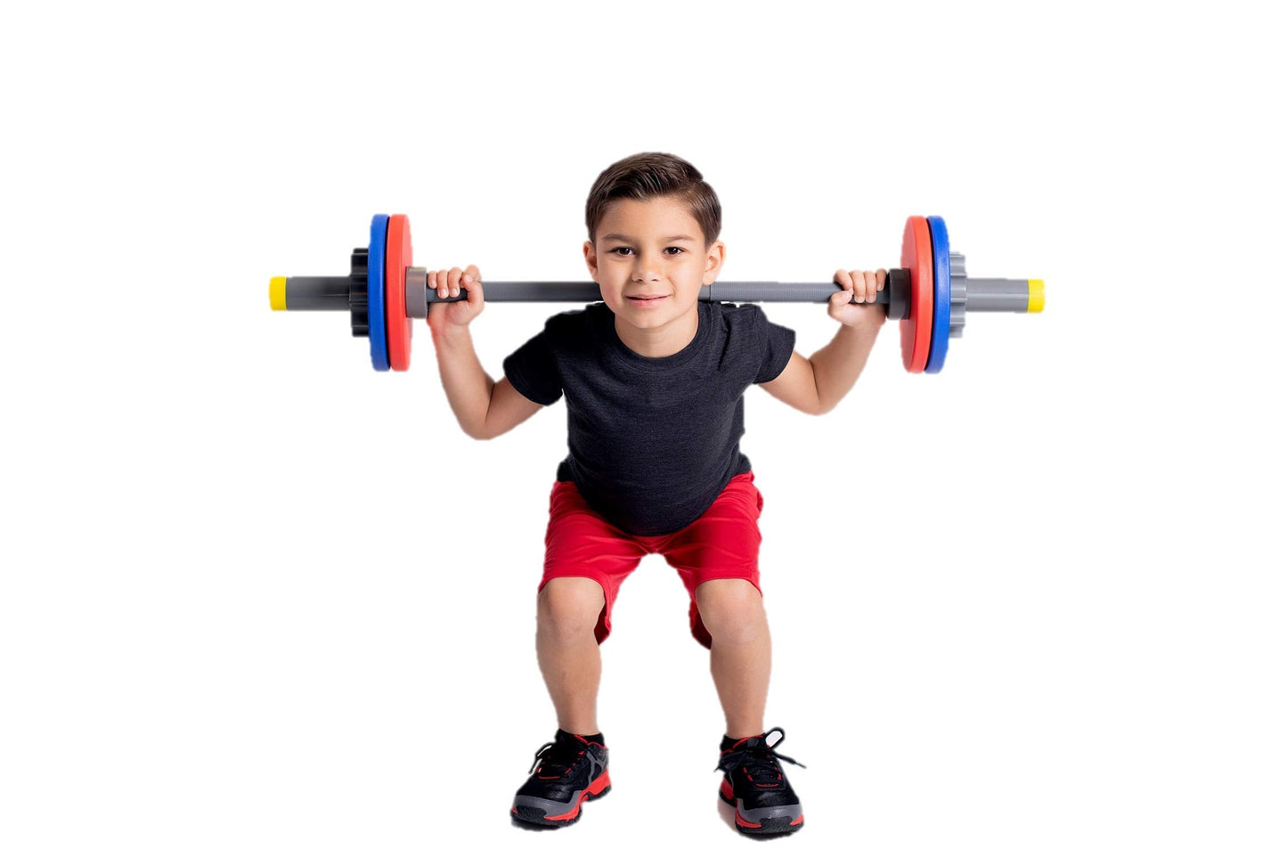 WOD Toys Barbell Mini - Adjustable Barbell Toy Weight Set for Kids Fitness, Weightlifting and Power lifting - Safe, Durable Kids