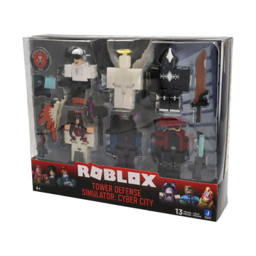 Roblox Action Collection - Tower Defense Simulator: Cyber City Six Figure Pack [Includes Exclusive Virtual Item]