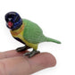 Witnystore Tiny 2?'' Long Rainbow Lorikeet Parrot Bird Figurine - Miniature Hand Made Painted Ceramic Birds Aves Colorful Porcel