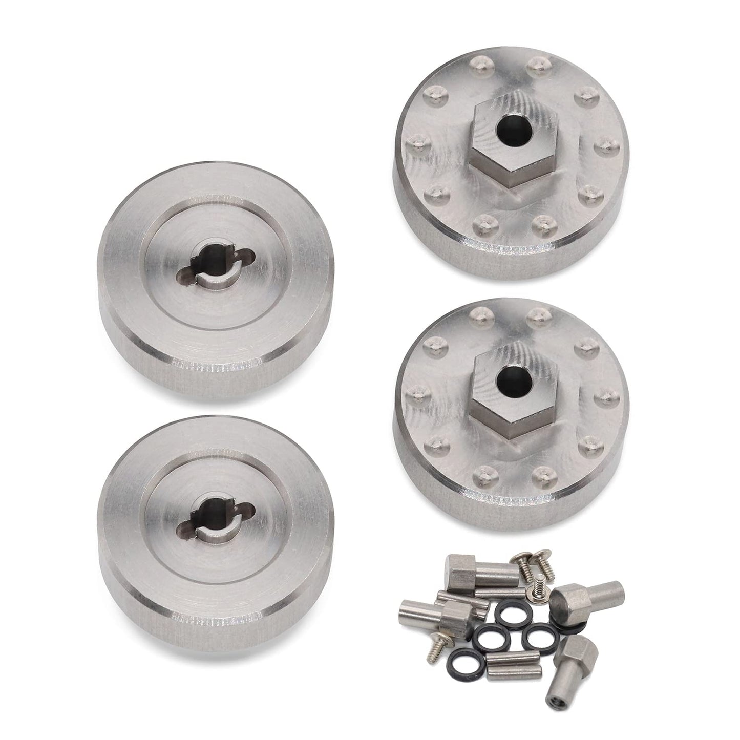 GTHELE Stainless Steel Wheel Weights Hex Extended Adapter 5mm for AXIAL SCX24 Deadbolt C10 Jeep JLU Gladiator Bronco Upgrades 1/