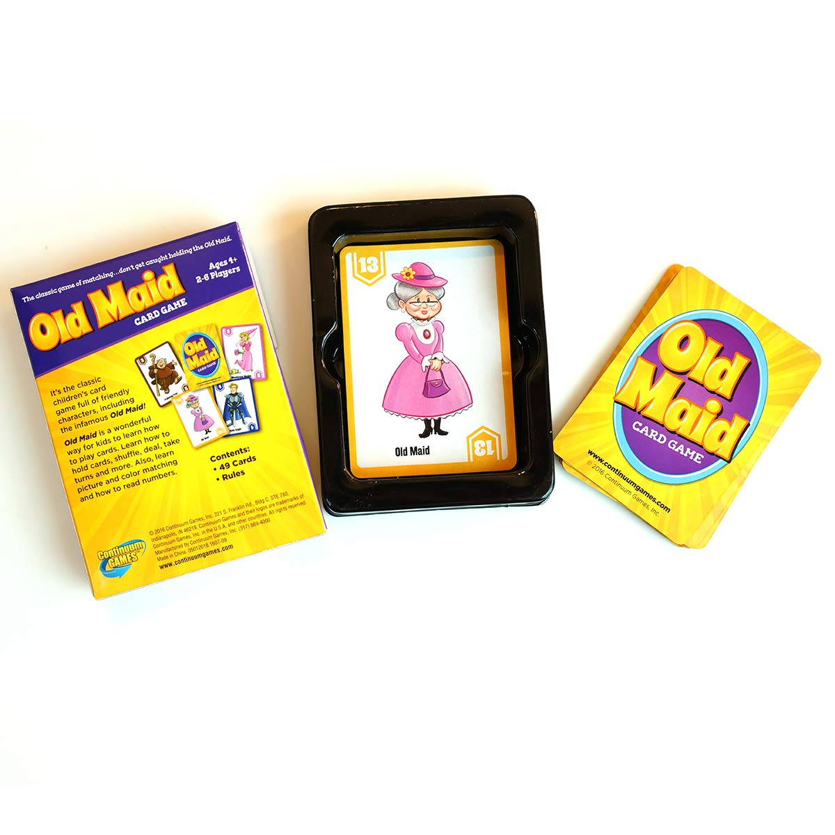 Continuum Games Old Maid Classic Card Game for Kids - Ages 4+, Multicolor, Cardstock, Model CG1607