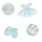 Wooroy 4-Piece Reborn Baby Doll Clothes Set - 16-22 Inch Princess Blue Tulle Dress With Little Socks For Baby Dolls Girls