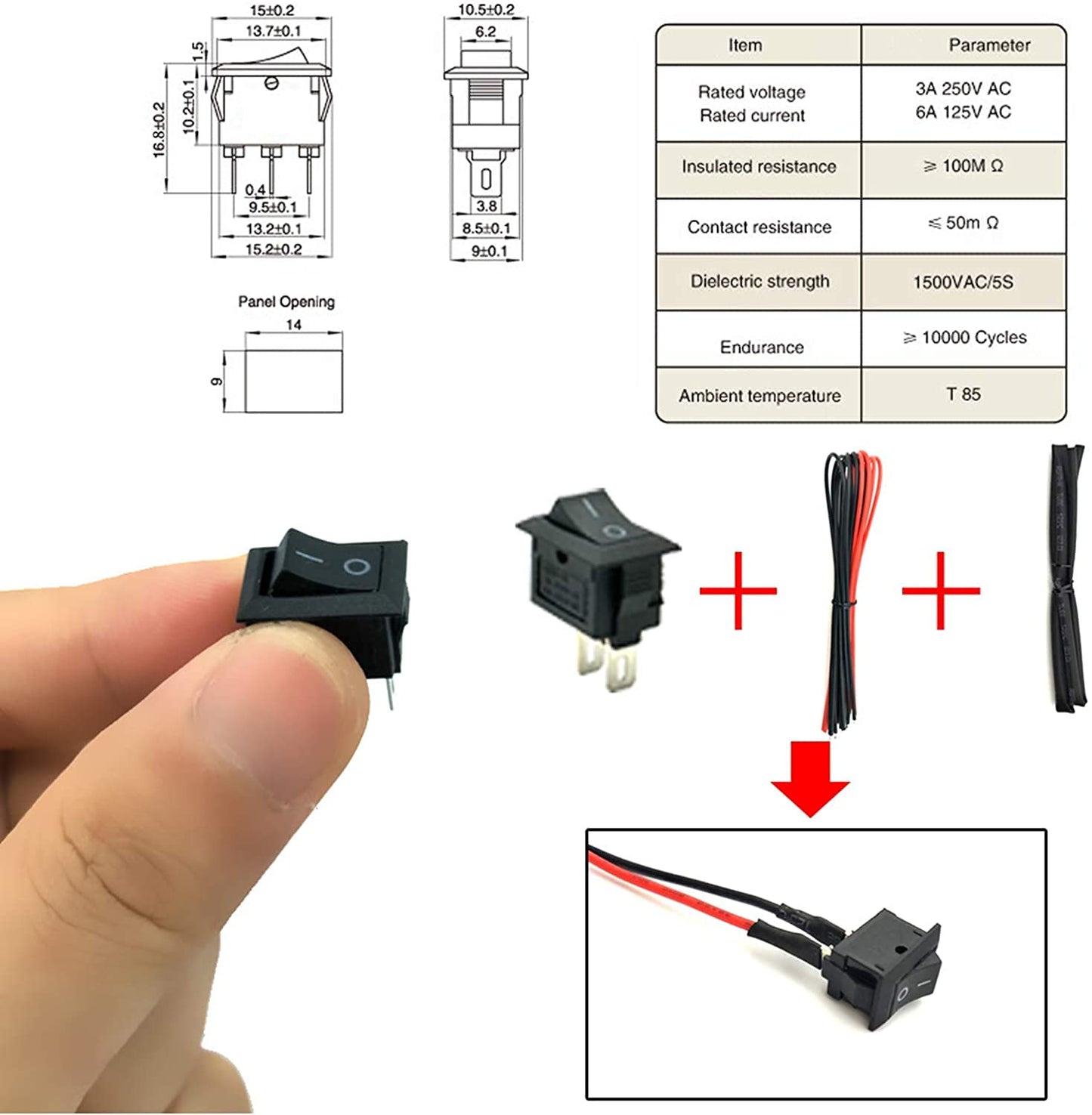 AOMAG DC Motors Kit for Kids, 159pcs Mini Electric Hobby Motor, Small, Plastic, Silver and Red, Model AOM256488K21