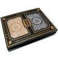 Kem Arrow Poker Size Playing Cards: 2 Deck Set Black And Gold, Wide Jumbo Index