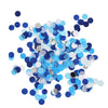 Mybbshower Tissue Paper Wedding Confetti in Blue White Silver for Boys Birthday Party Bridal Baby Shower Table Decor 25 mm Pack 