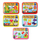 Rvm Toys Wooden Floor Puzzles For Toddlers And 1 Year Olds 6 In 1 Beginner Jigsaw Puzzle Set Of 5 With Tin Box Multicolor