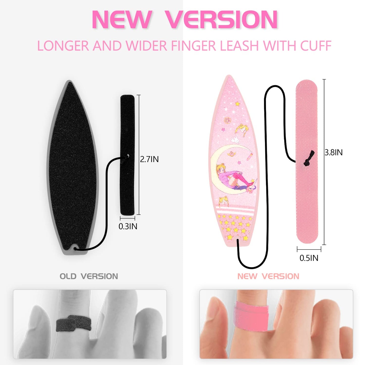LA KEN DU Finger Surfboard for Car Ride, 2PCS Mini Surfboard for Kids-Wind Surfboard Fingerboard for Car Window (Yellow & Pink w