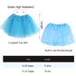 KDVOG Girls Halloween Costumes Accessories Set,Include Tulle Tutu Skirt Red T Shirt Striped Thigh High Socks Blue Headband