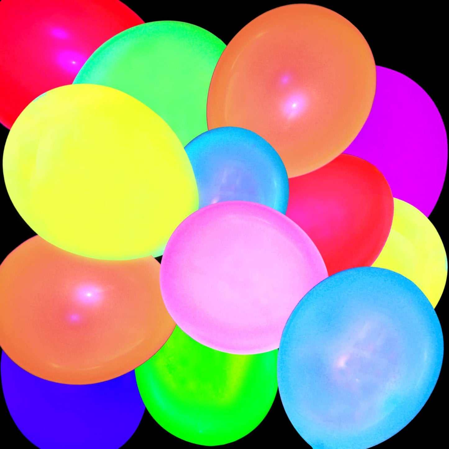 310 Pack Uv Neon Colored Balloons Glow In The Dark Balloons Neon Party Decorations Glow Party Supplies Glow Balloons Black Light