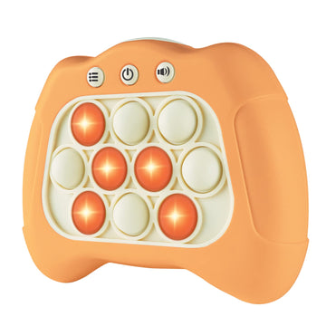 Intoypad Pop The Target! Handheld Speed Pushing Game Machine: A Fun Multiplayer Game for Family. Fidget Game Toy for 6 7 8 9 10 11 12 Years Old Orange