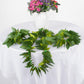 Hawaiian Hula Leaf Grass Skirt Necklaces Bracelets Headband Luau Party Supplies (5Pcs) Green