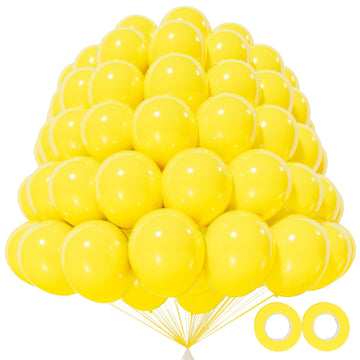 Kawkalsh 200Pcs 5 Inch Yellow Balloons, Small Mini Latex Balloons For Party Birthday Baby Shower Anniversary Festival Arch Garla
