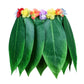 Hawaiian Hula Leaf Grass Skirt Necklaces Bracelets Headband Luau Party Supplies (5Pcs) Green