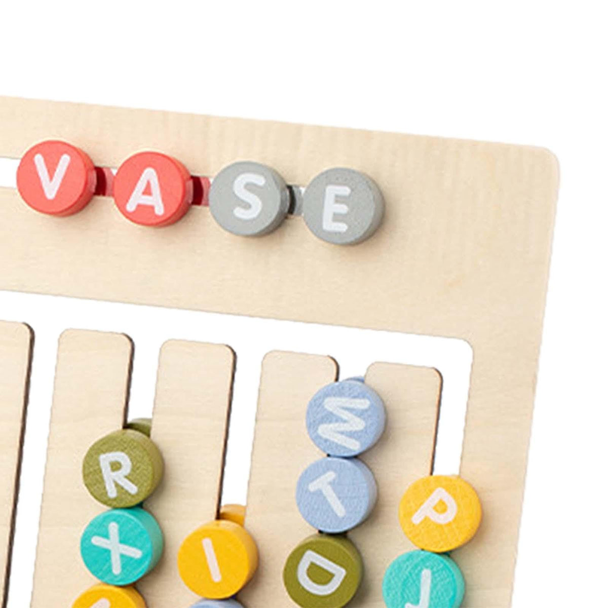 MERISHOPP Wooden Maze Matching Letter Spelling Game Gifts Boys Girls Kids Slide Puzzle| Baby Learning Toy | Infant Activity Toy 